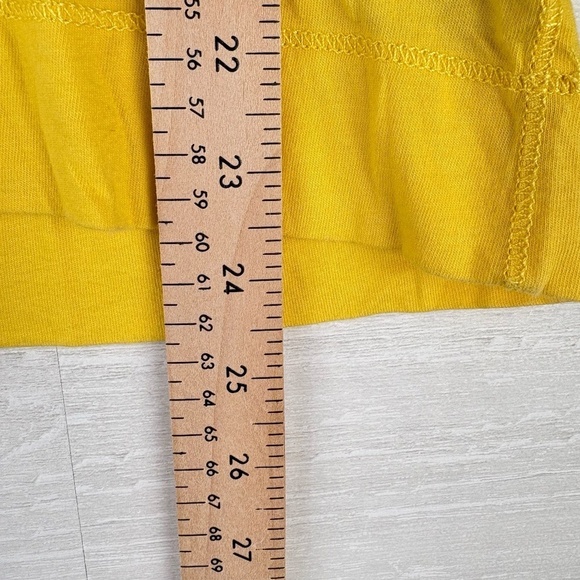 LRL Lauren Ralph Lauren Long Sleeve V-Neck Yellow Cotton Shirt Size Medium - Picture 5 of 10